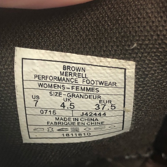 Merrell Emery Brown Leather Buckle Mid Calf Riding Boot Women's size 7 J42444. - Picture 4 of 5